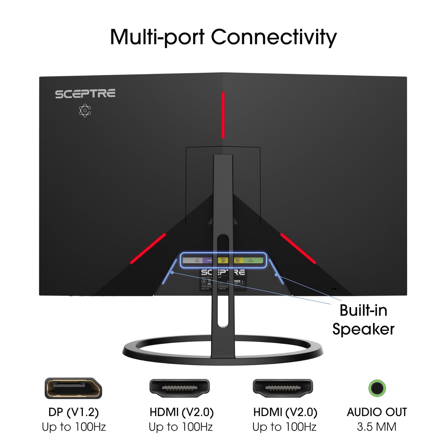 Monitor IPS Sceptre 27 Pulgadas 2K QHD 75Hz Negro con Altavoces Integrados