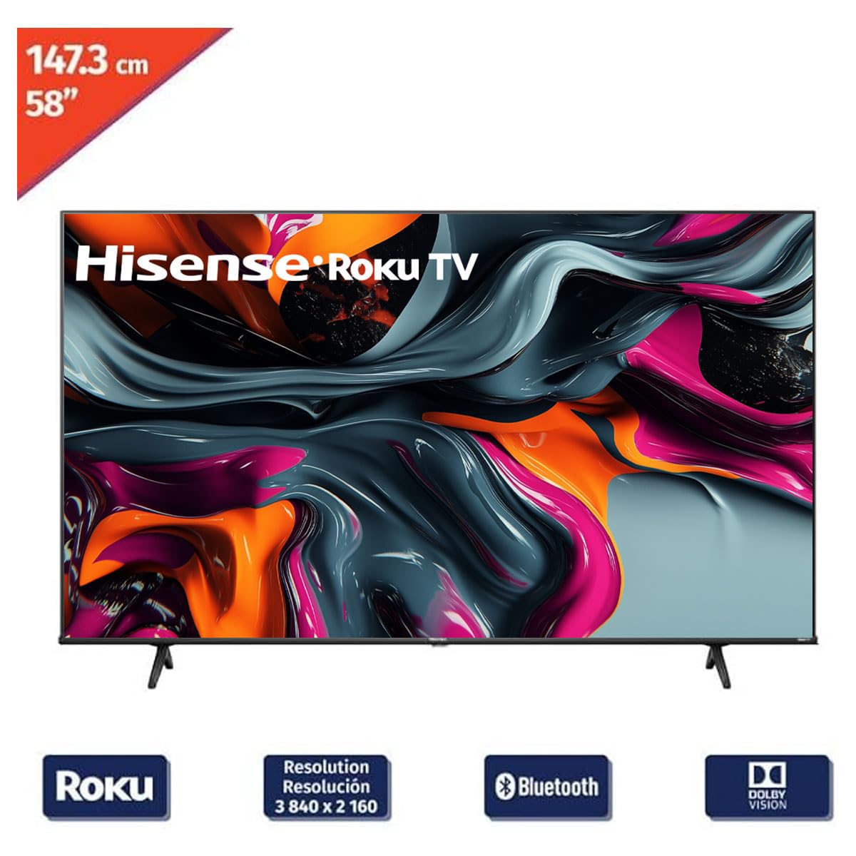 Televisión LED UHD 4K de 58 Pulgadas Hisense R6 LED HDR Wi-Fi con Modo de Juego Alexa y Google
