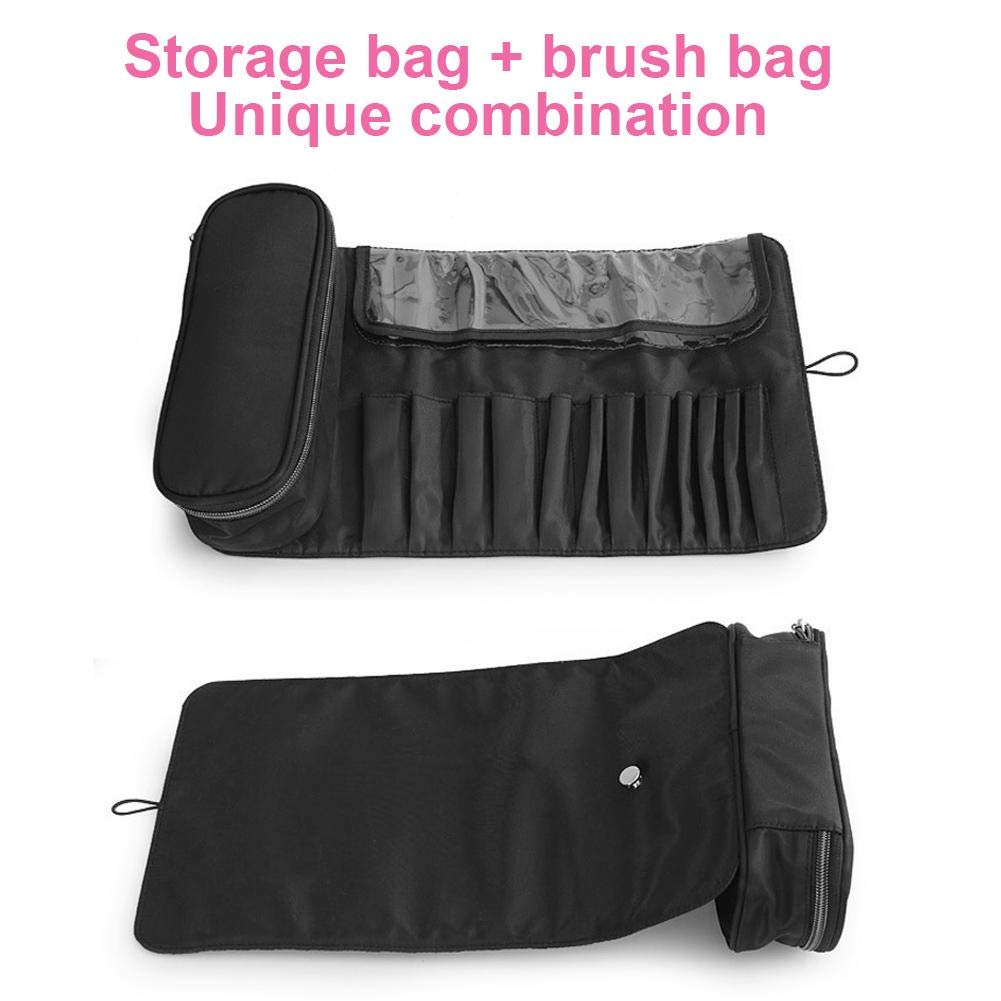 Bolsa de Pincel de Maquillaje Portátil Bolsa de Almacenamiento de Herramientas Cosméticas Plegables de Moda Bolsa de Lavado para Lápiz Labial Crema Brocha de Maquillaje