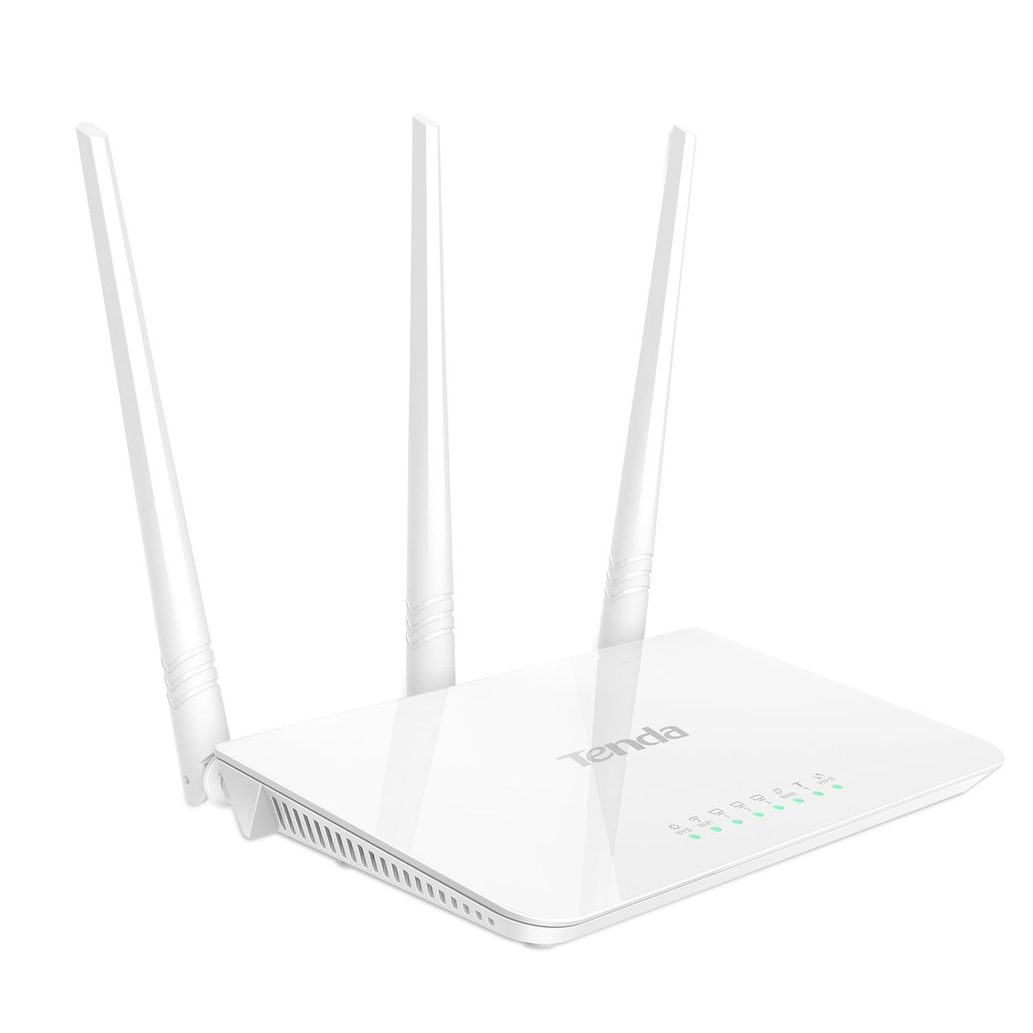 Tenda F3 N300 Router Inalámbrico WiFi, 3 Antenas de 5 dBi, 300 Mbps a 2.4 GHz, Chip Broadcom, Control Ancho de Banda, WPS, 1x Puerto WAN 10/100 Mbps 3 x Puertos LAN 10/100, Blanco