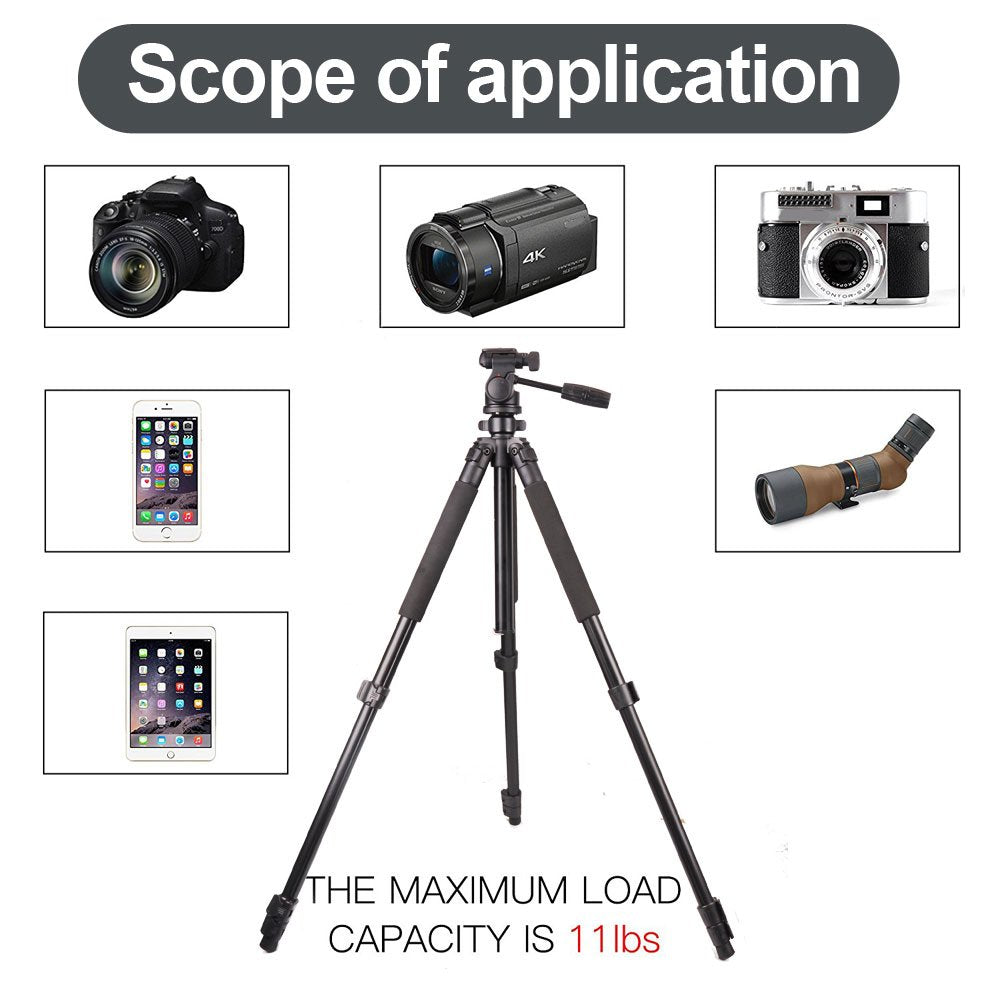 Gosky Tripod -Travel Portable Tripod for spotting scopes, binoculars, camcorders, or SLR cameras