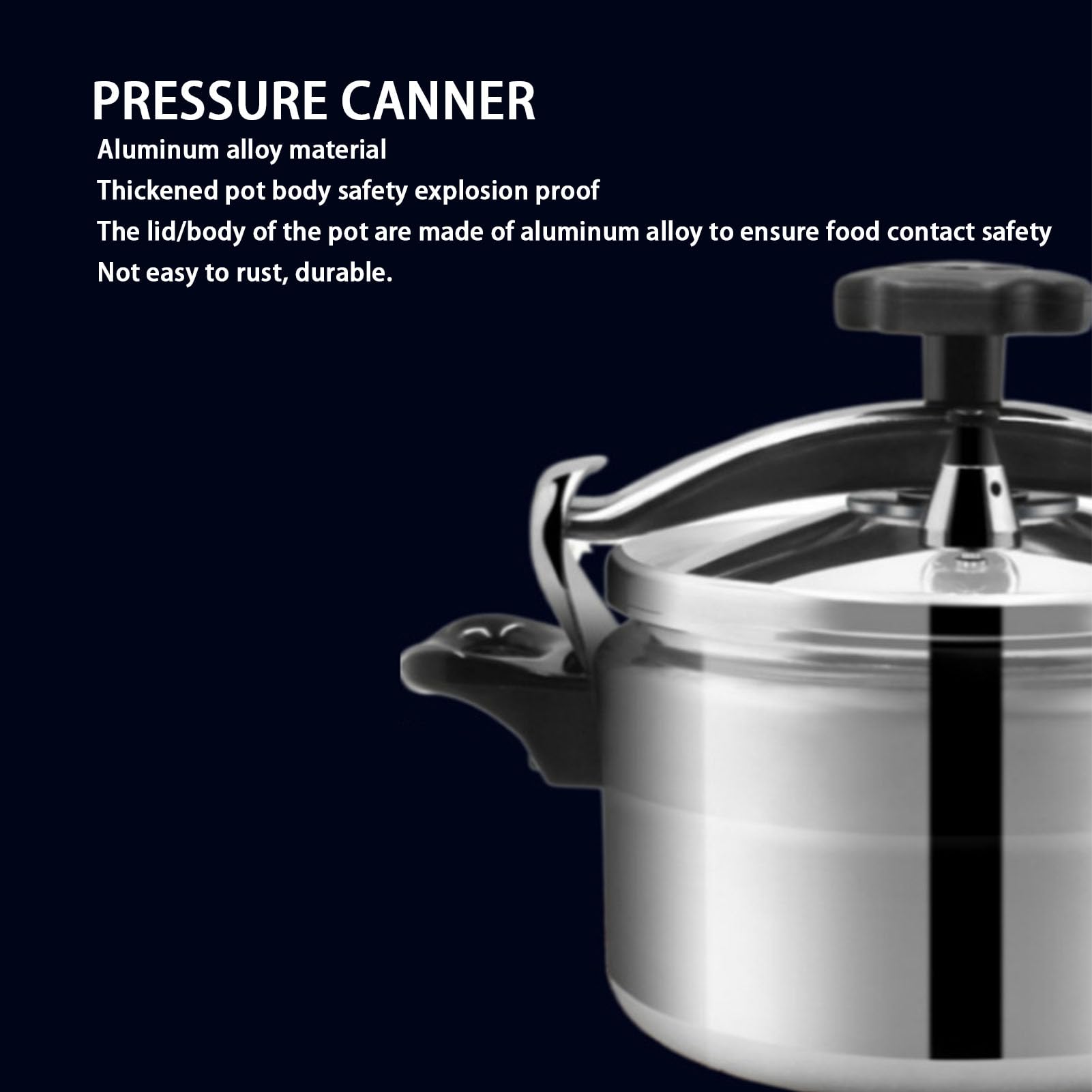 Fosa Olla a Presión de Acero Inoxidable, Olla a Presión de Utensilios de Cocina de Gran Capacidad a Prueba de Explosiones para Cocina de Inducción de Estufa de Gas de Arroz (5L)