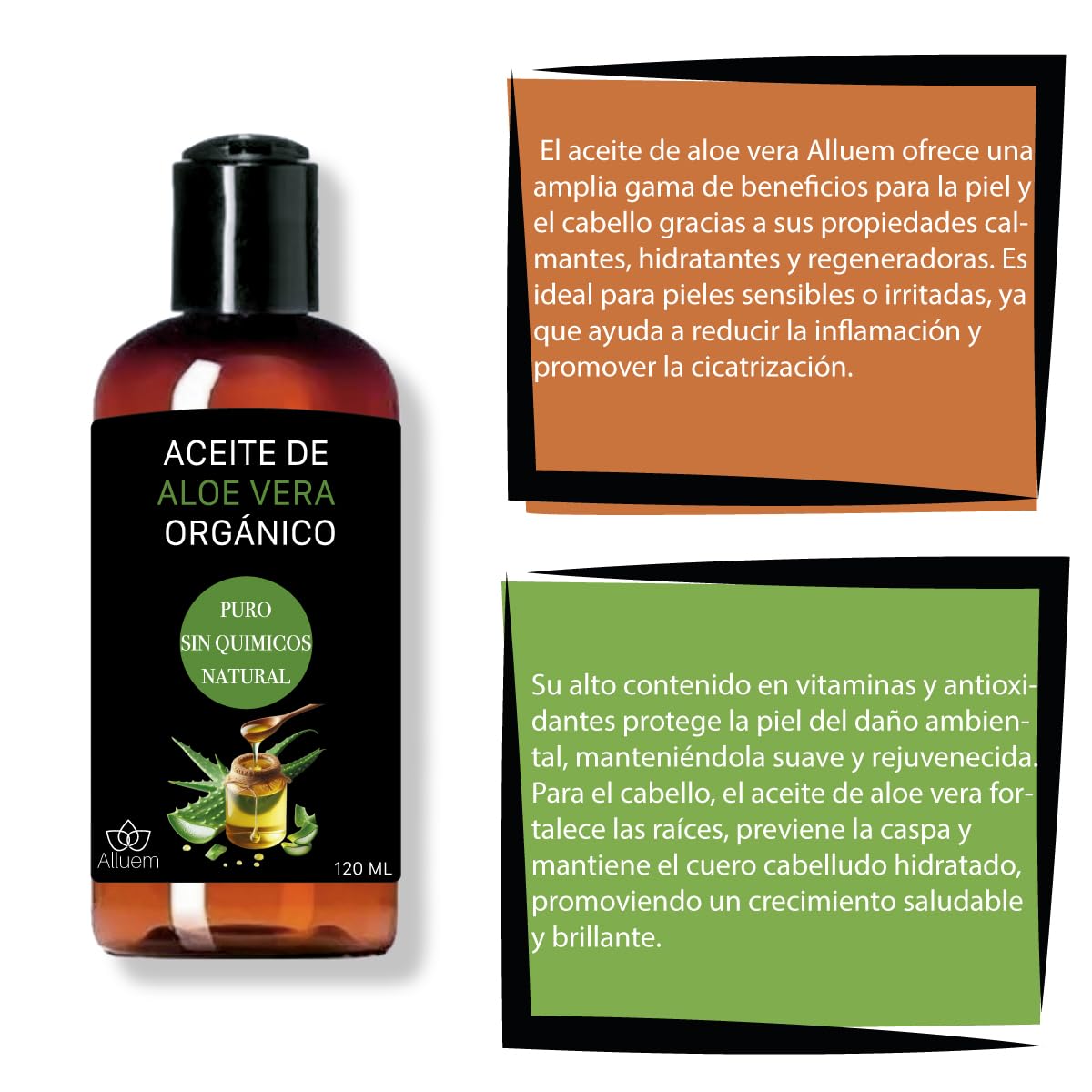 Aceite Orgánico de Aloe Vera para Hidratación Profunda y Piel Radiante