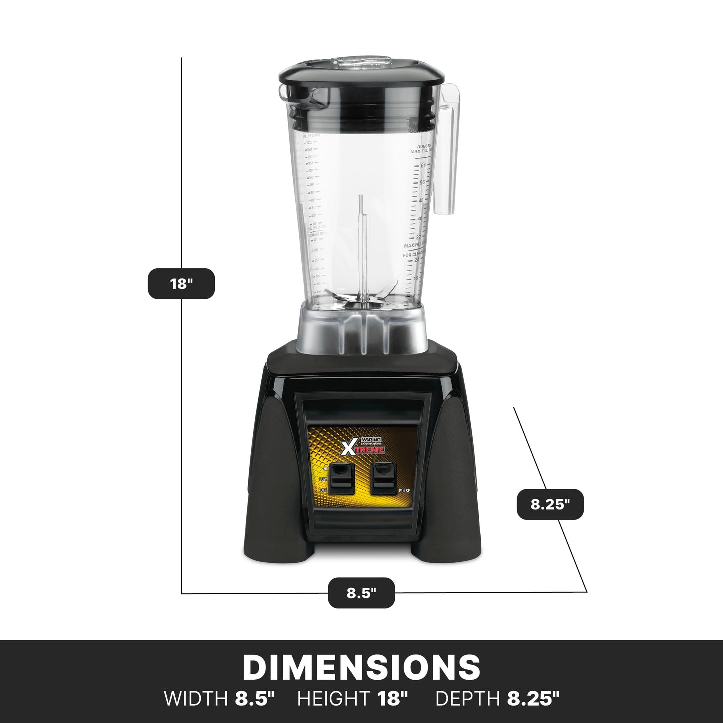 Licuadora Comercial Waring Xtreme Alta Potencia Copoliéster 1.9 l