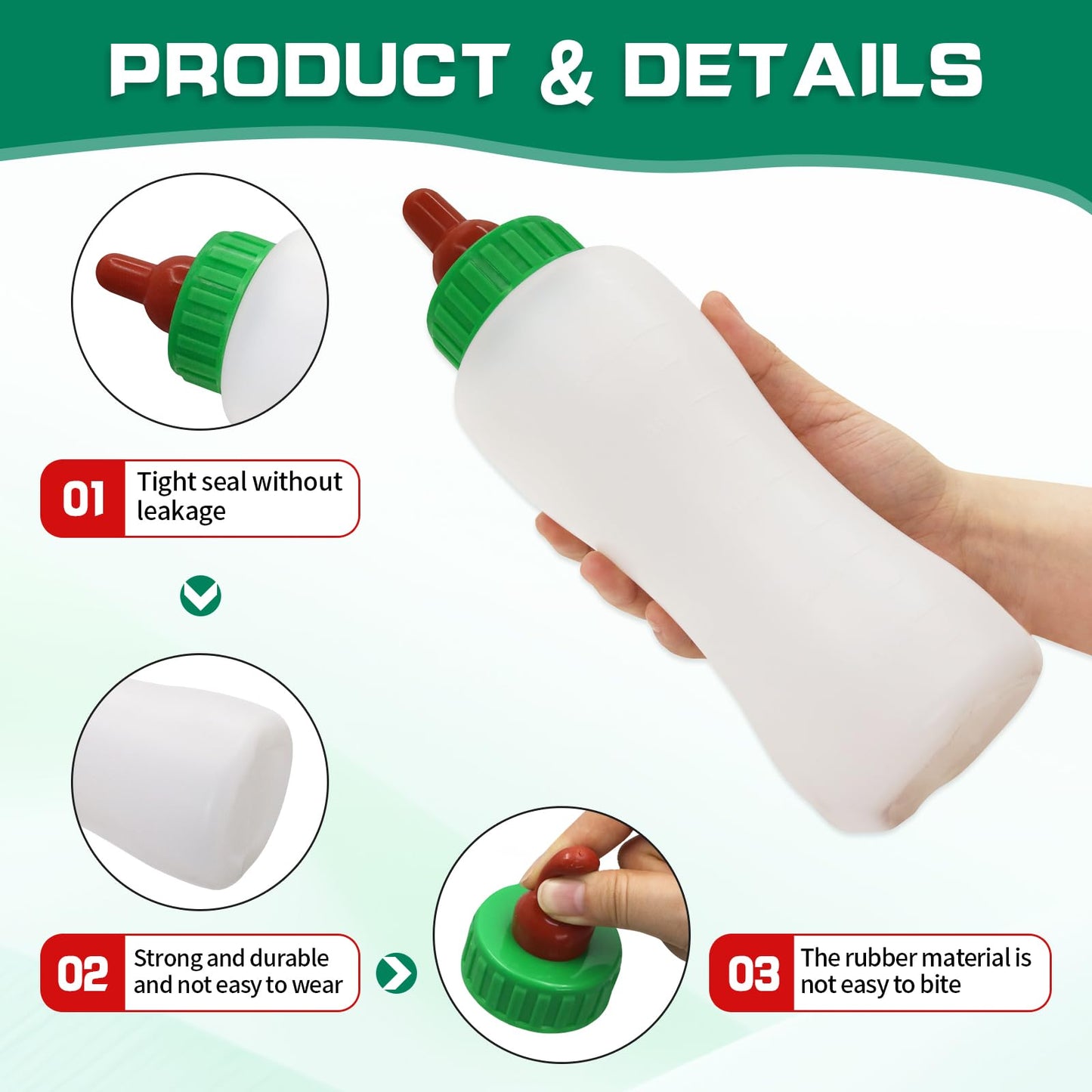 USUNFARM 2 Biberones De 600 Ml Para Corderos Y Cabras. Ideales Para Alimentar A Crías De Cabras Y Terneros.