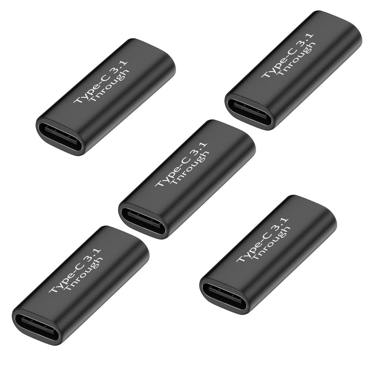 Adaptadores USB C Hembra a Hembra Pastall Paquete de 5 Compatibles con Thunderbolt 4 3 para Transferencia de Datos y Carga Rápida