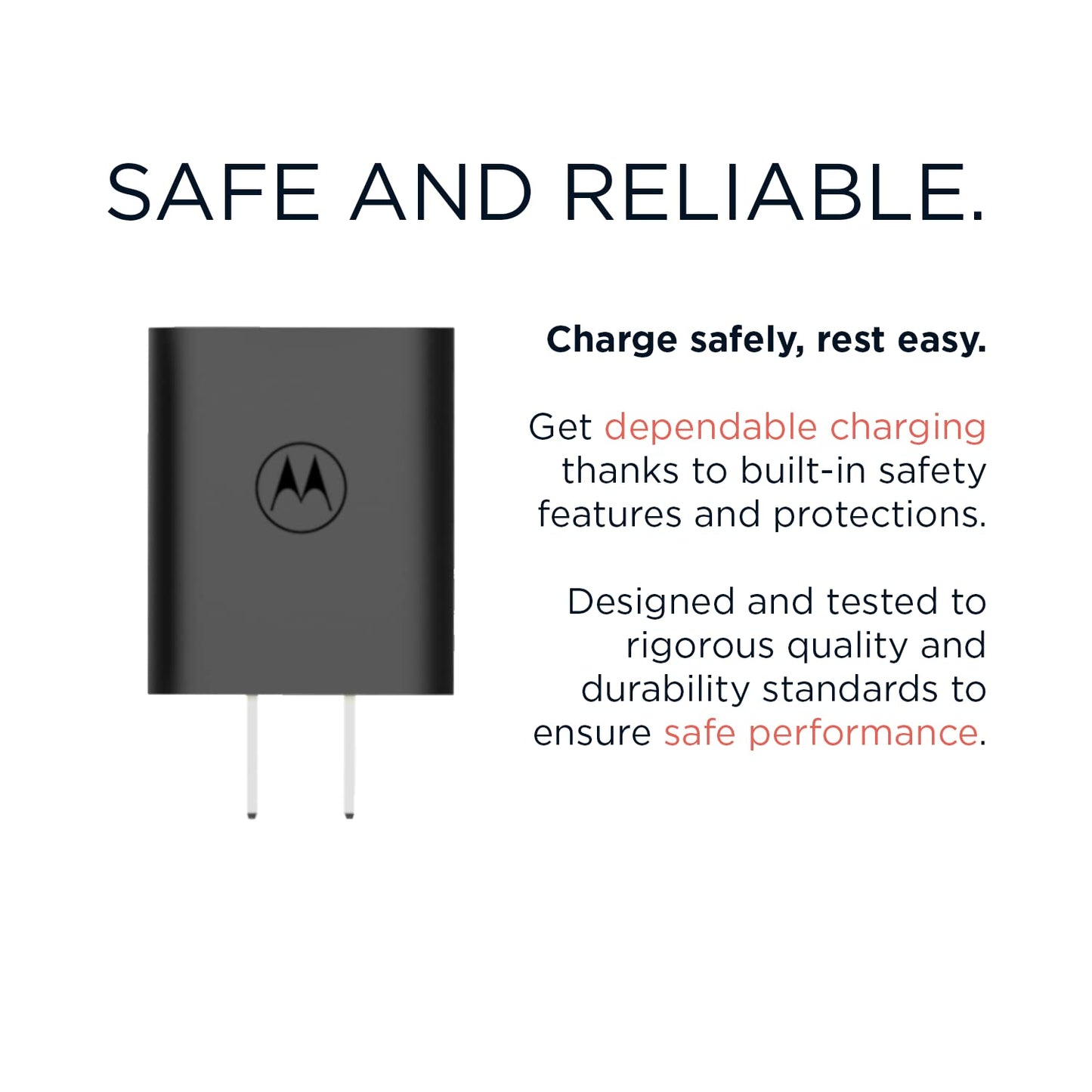 Cargador TurboPower 20 QC3.0 motorola Blanco con Cable USB-A a USB-C 1 m
