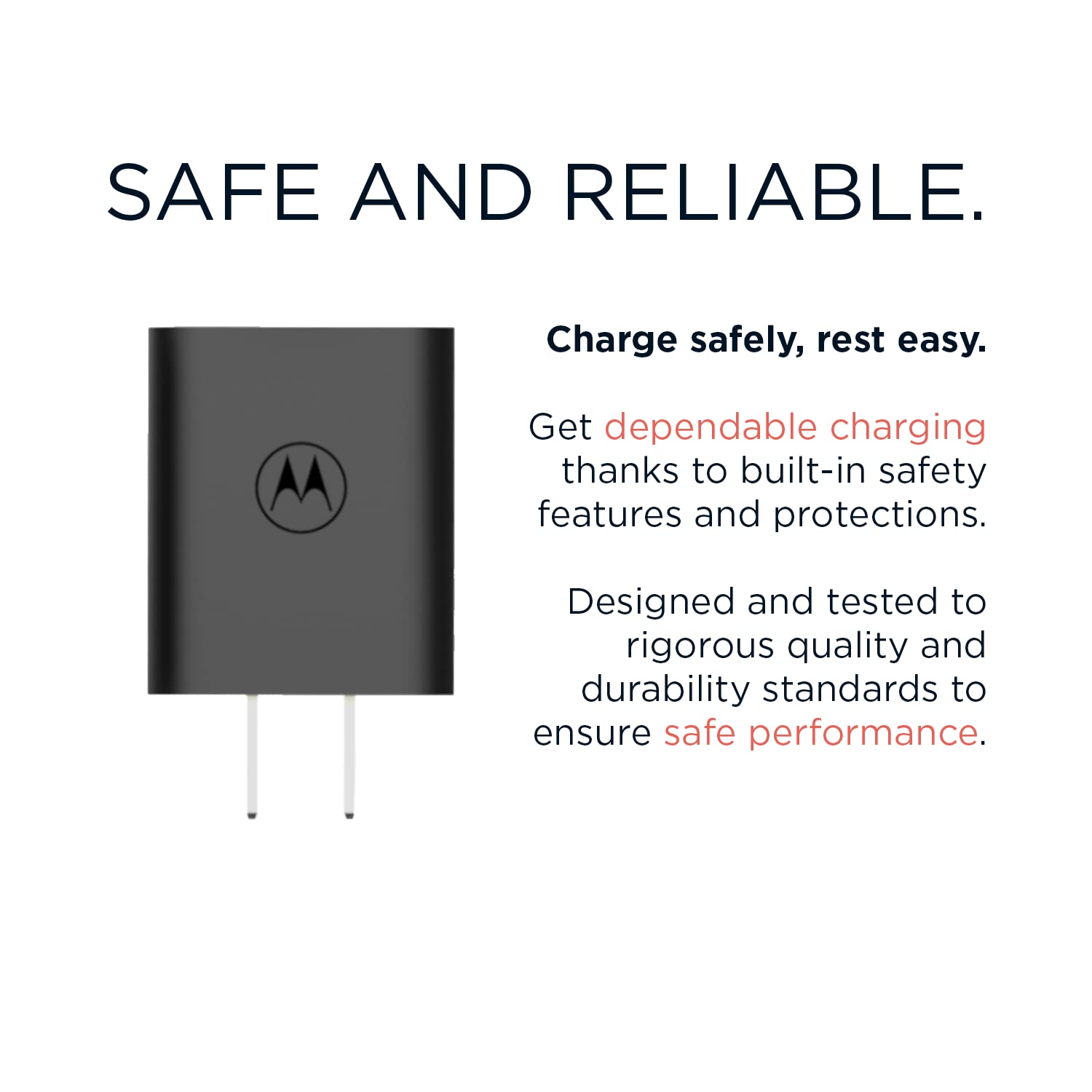Cargador TurboPower 20 QC3.0 motorola Blanco con Cable USB-A a USB-C 1 m