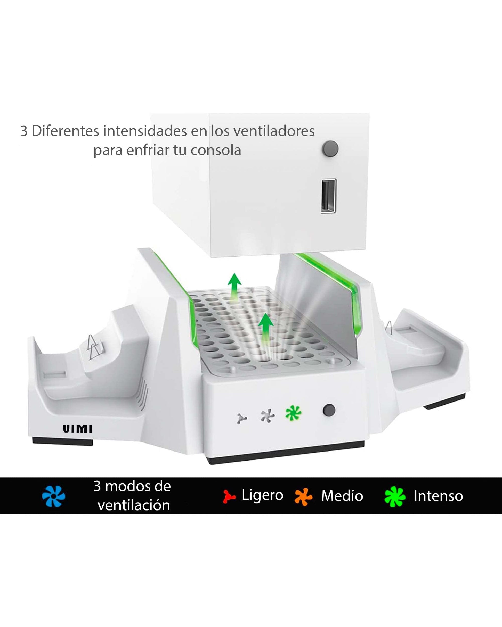 Base Enfriadora y Recarga control Compatible Xbox Series S incluye 2 baterías recargables