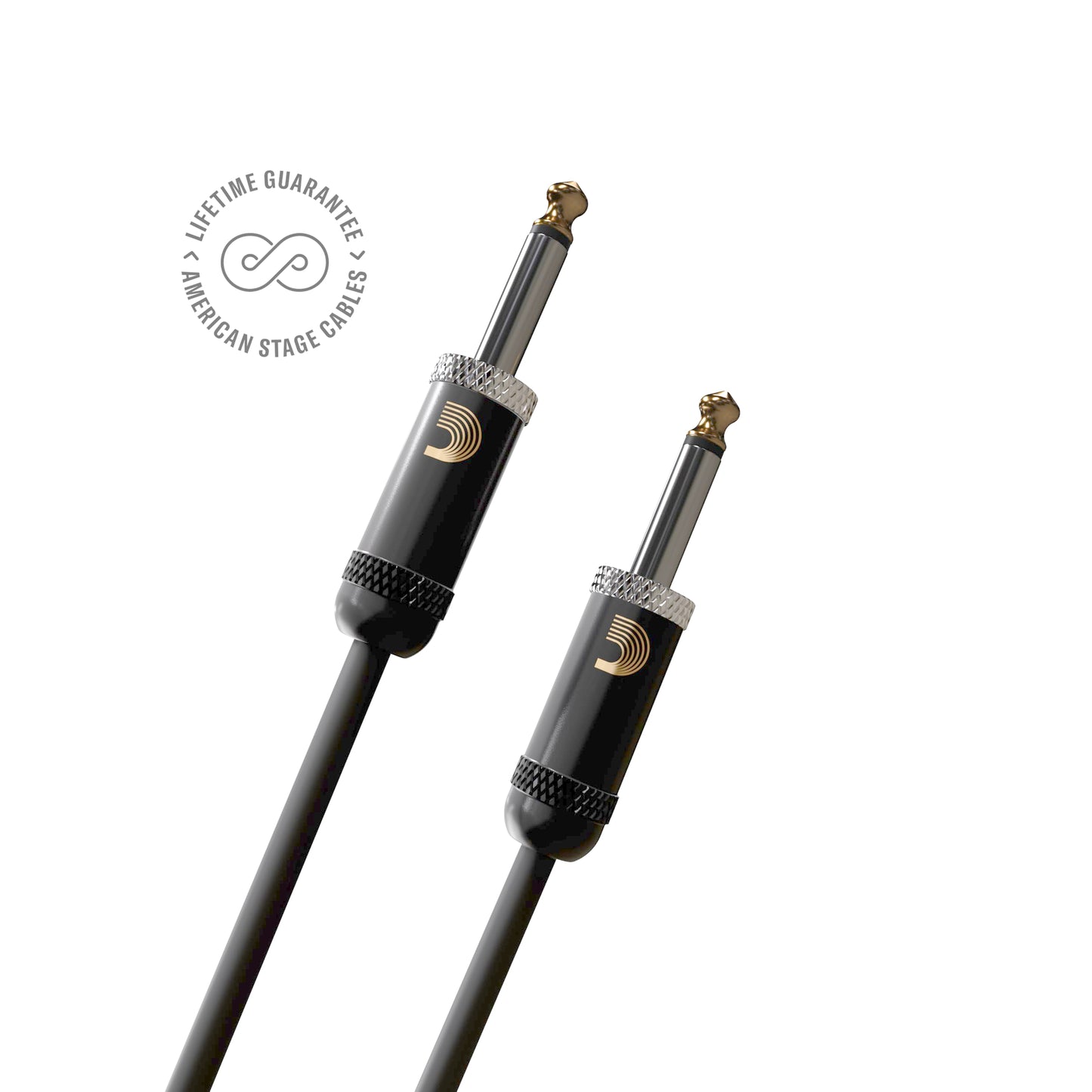 Cable de guitarra D'Addario American Stage, cable de instrumento con conectores de 1/4", extremo recto, 3 metros