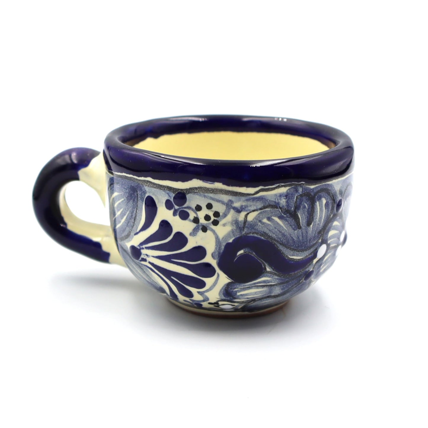 Juego de Tazas de Café Expresso Nubexpo Talavera Poblana Artesanía Mexicana 2 Piezas