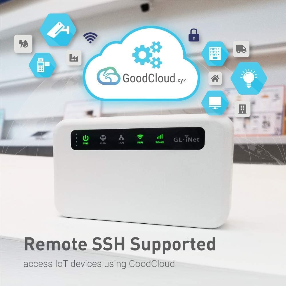 GL.iNet GL-XE300 (Puli) 4G LTE Industrial IoT Gateway, router/punto de acceso/extensor/WDS, OpenWrt, batería de 5000 mAh, OpenVPN, SSH remoto, WPA3, IPv6 (EG25G), versión global