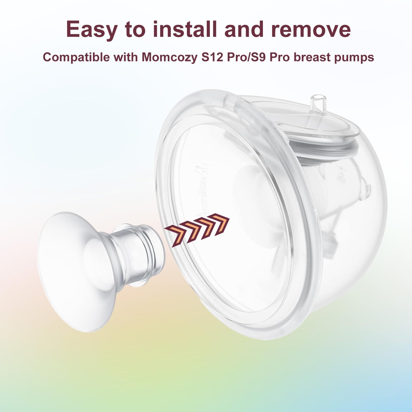 Insertos de brida de 17 mm, 6 piezas, compatibles con taza de extractor de leche portátil Momcozy S12 Pro/S9 Pro/S12/S9, adecuados para protectores/bridas de 24 mm de Medela/Spectra/Elvie/Willow