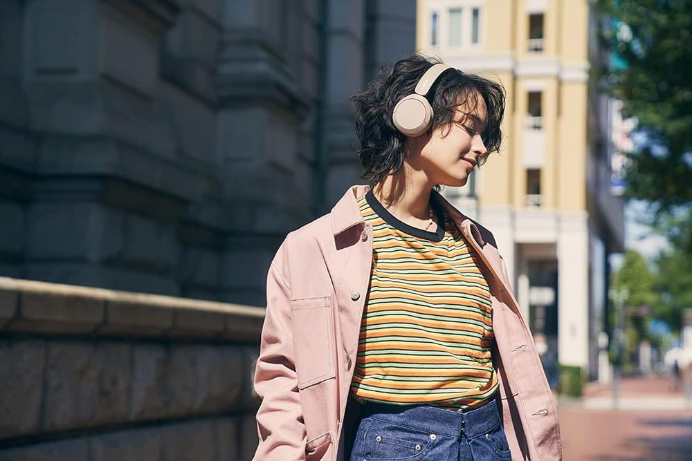 Audífonos Inalámbricos Sony Beige con 50 Horas de Duración de Batería Versión Extranjera