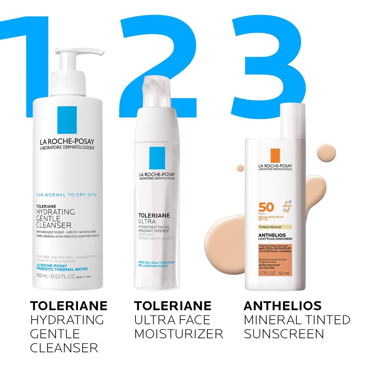 La Roche-Posay Anthelios Tinted Mineral Sunscreen Ultra-Light SPF 50, 1.7 Fl. Oz.