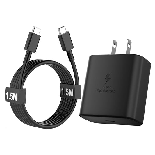 IBERLS 45W Cargador para Samsung Galaxy A56, A36, S25+, S25 Edge Plus, S25/S24/S23/S22/S21/S20 Ultra, para Honor Magic 6/7 Lite Charger Tipo c con Cable Carga Rapido Rapida de 1.5M