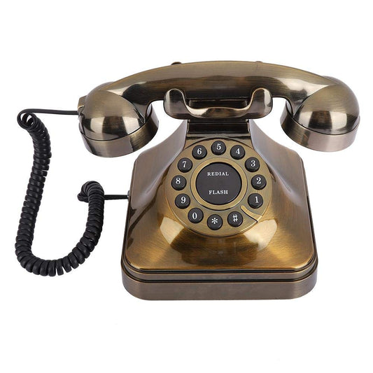 Teléfono Vintage Retro Estilo Europeo, Base Antideslizante, Reducción de Ruido, Decoración Hogar Oficina Hotel Motel