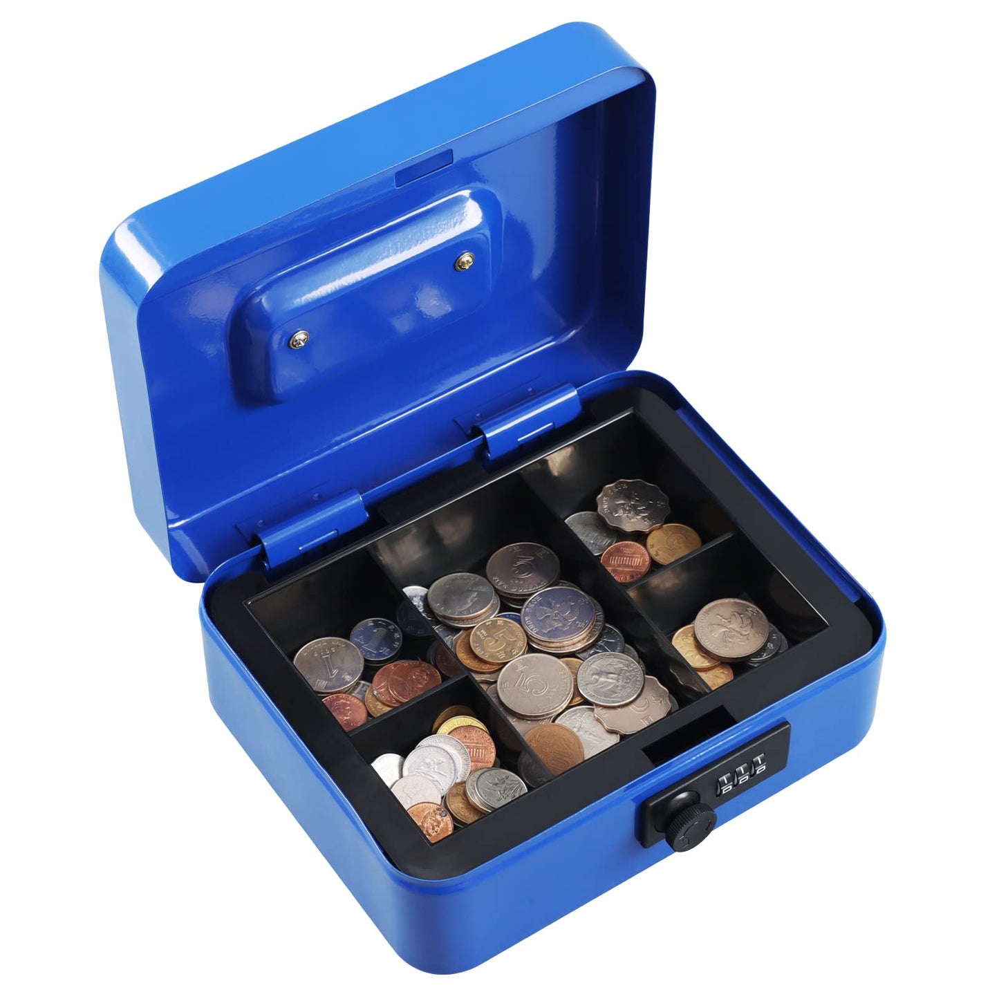 Caja Fuerte de Acero xydled Azul con Cerradura de Combinación y Bandeja Extraíble Mediana
