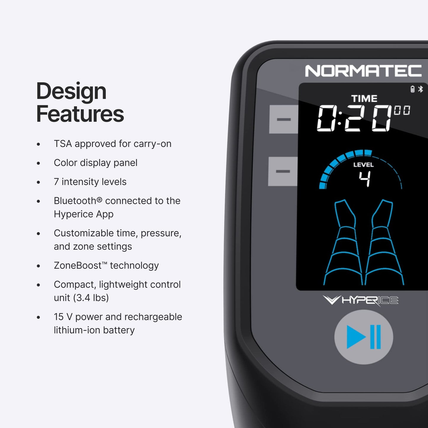 Sistema de Recuperación NormaTec Pulse 2.0 para Piernas Tamaño Estándar con Masaje de Compresión Dinámica para Atletas
