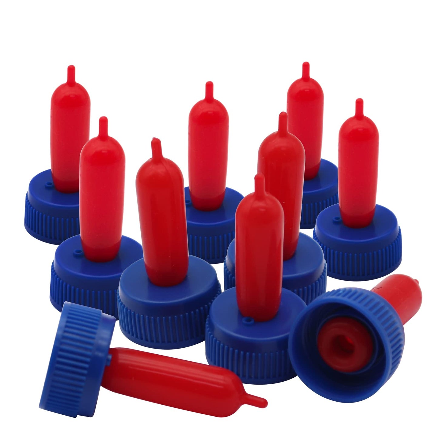 Abustle pig Tetina de cabra bebé, 20 piezas de alimentador de tetina de cordero de cabra, boquilla de goma suave para beber leche de cabra para amamantar corderos, cachorros (azul, 20 piezas)