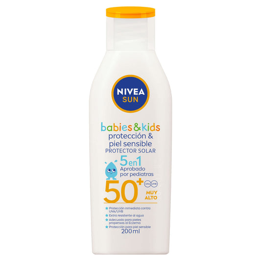 NIVEA SUN KIDS Protector Solar FPS 50+ en Spray Piel Sensible | 200 ml