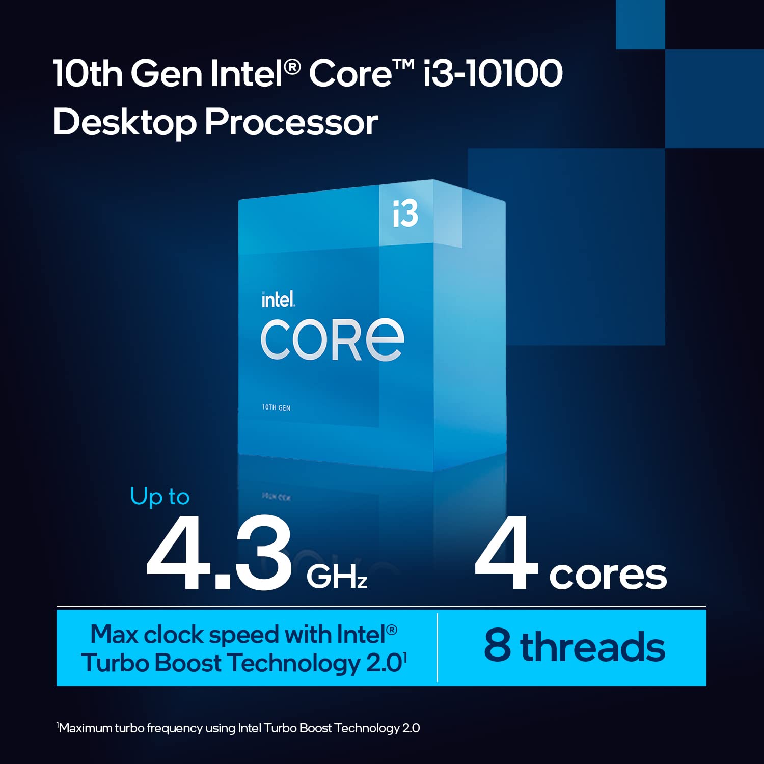 Intel Procesador Core i3-10100 - S-1200-3,60GHz - Quad-Core - 6MB Smart Caché (10ma. Generación - Comet Lake)