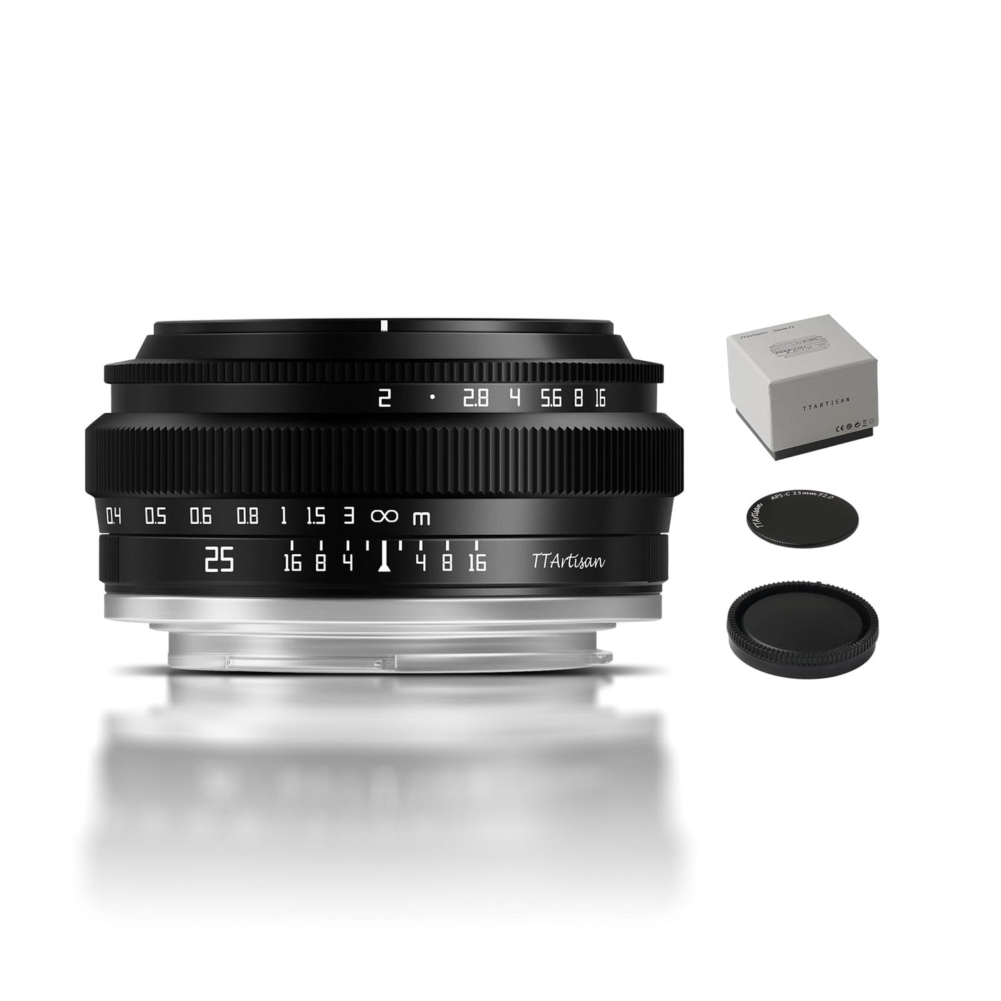 TTArtisan - Lente de cámara sin espejo de enfoque manual F2 APS-C compatible con M43 Mount EPM2 EPL9 E-P2 G5 GX7 GM5 GM10 G85 GX9 G7 GF9 GF8 GF7 Pen-F E-M1 E-M5 E-M10 E-M10 E-M10 E-M10 II E-M10 IV