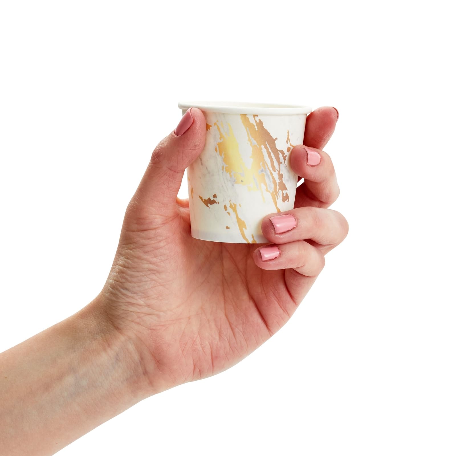 Tazas Desechables Sparkle and Bash Mármol Versátiles 4 oz