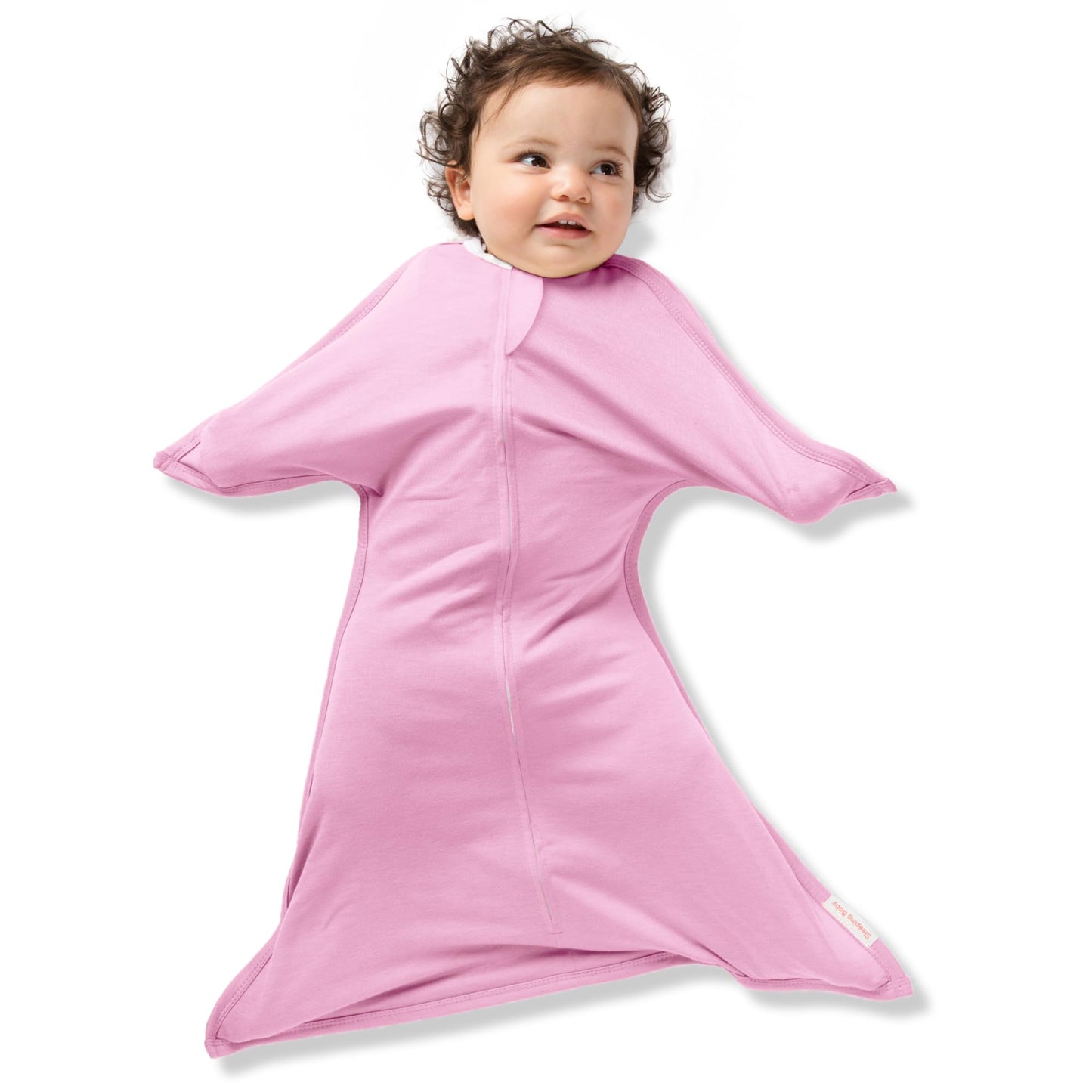 SleepingBaby - Manta de transición con cierre y cierre, acogedora manta para bebé con cierre y comodidad - Manta espaciosa para cambiar fácilmente los pañales, rosa clásico, XS (3-6 meses)