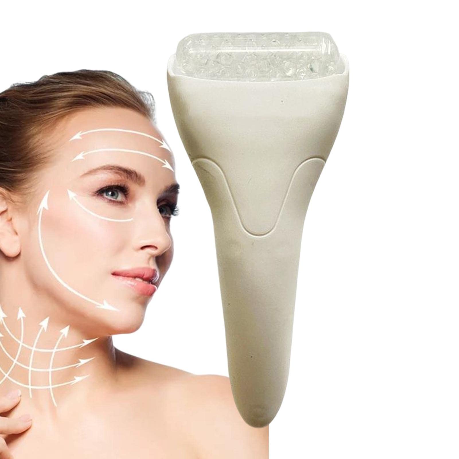 ZIYUAN Hielo Facial frío - Rodillo Facial Seguro y eficaz para congelador para rutinas Belleza diarias,Cool Ice Roller para Rostro, Hielo Facial, Reduce la hinchazón y el