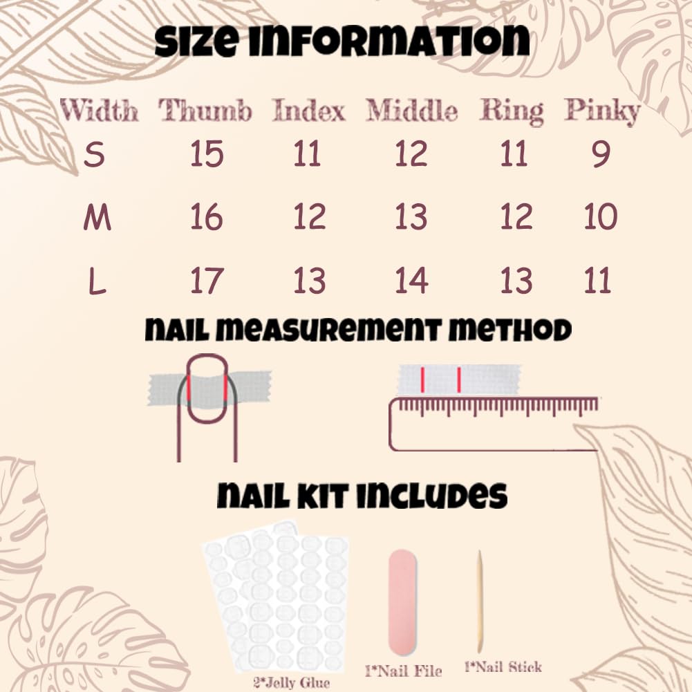 ADAIER Uñas francesas hechas a mano, para bodas y fiestas. Juego de 10 uñas opacas reutilizables para mujer (Z-02) (Z13, M)