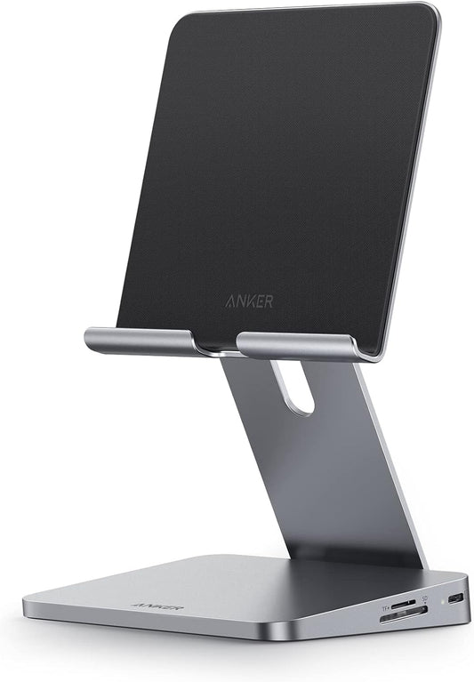 Hub USB-C 8 en 1 Anker Plateado con Soporte Plegable para iPad Pro 5ª Generación