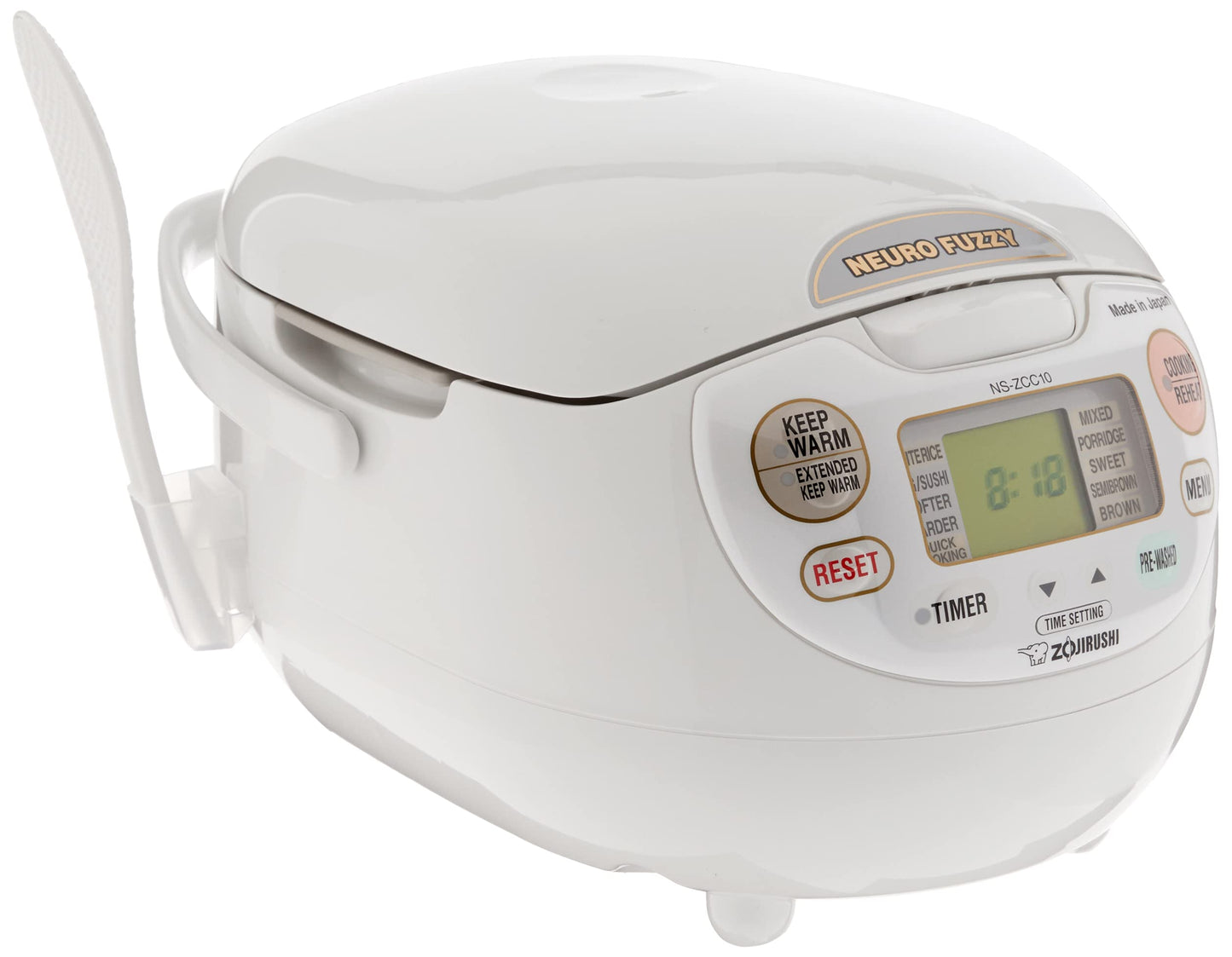 Arrocera Zojirushi Blanco Premium Neuro Fuzzy 5.5 Tazas Hecho en Japon