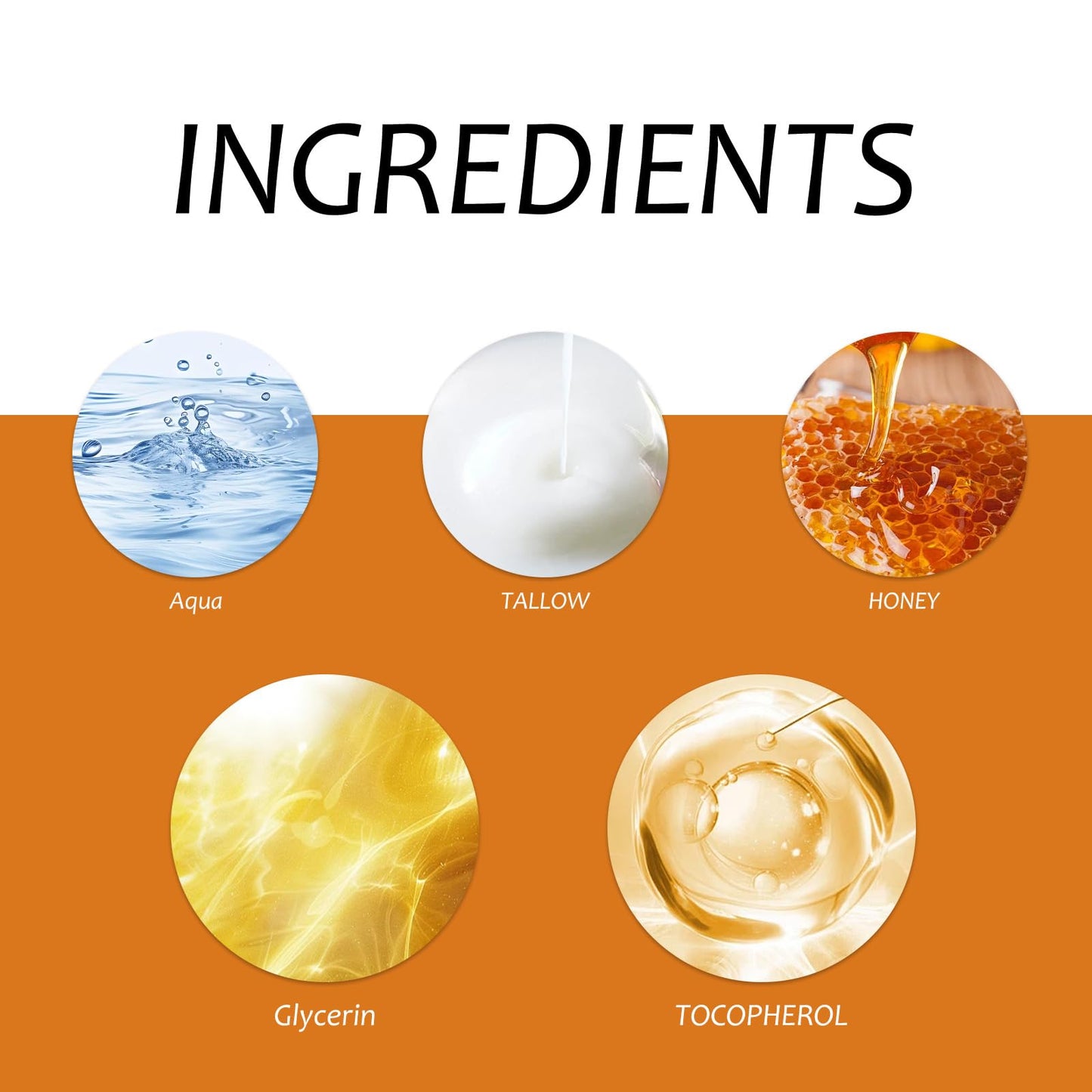 Crema Facial De Sebo De Res, BáLsamo De Sebo OrgáNico Y Miel, BáLsamo De Sebo Para El Cuidado Hidratante De La Piel Corporal (30G)