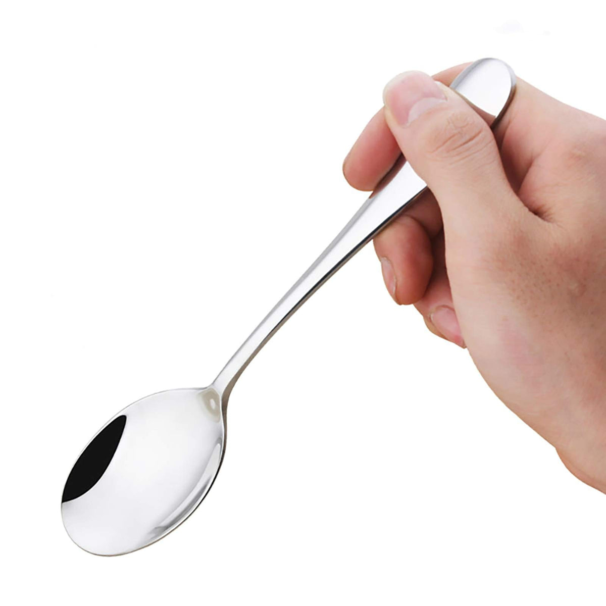 VANRA Juego de cubiertos para niños de 4 piezas de acero inoxidable 18/10, juego de vajilla para niños, juego de cubiertos plateados, utensilios de cena para niños pequeños (acabado cromado) (1 tenedor + 2 cucharas + 1 cuchillo)