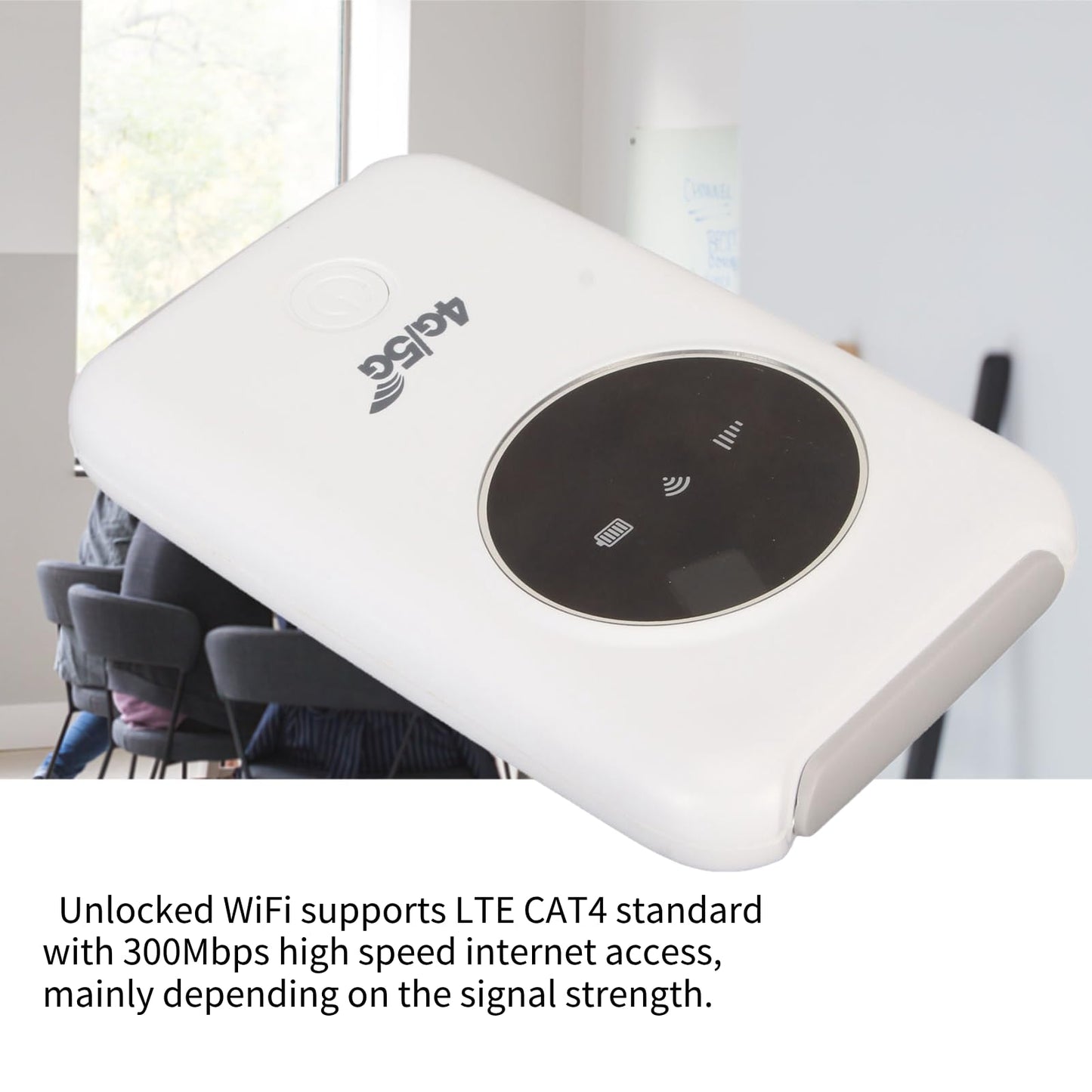 Dpofirs Módem WiFi USB 4G LTE, Enrutador WiFi 5G Móvil Desbloqueado de 300 Mbps con Ranura para Tarjeta SIM, Punto de Acceso Móvil de Bolsillo, Punto de Acceso WiFi Portátil de Viaje