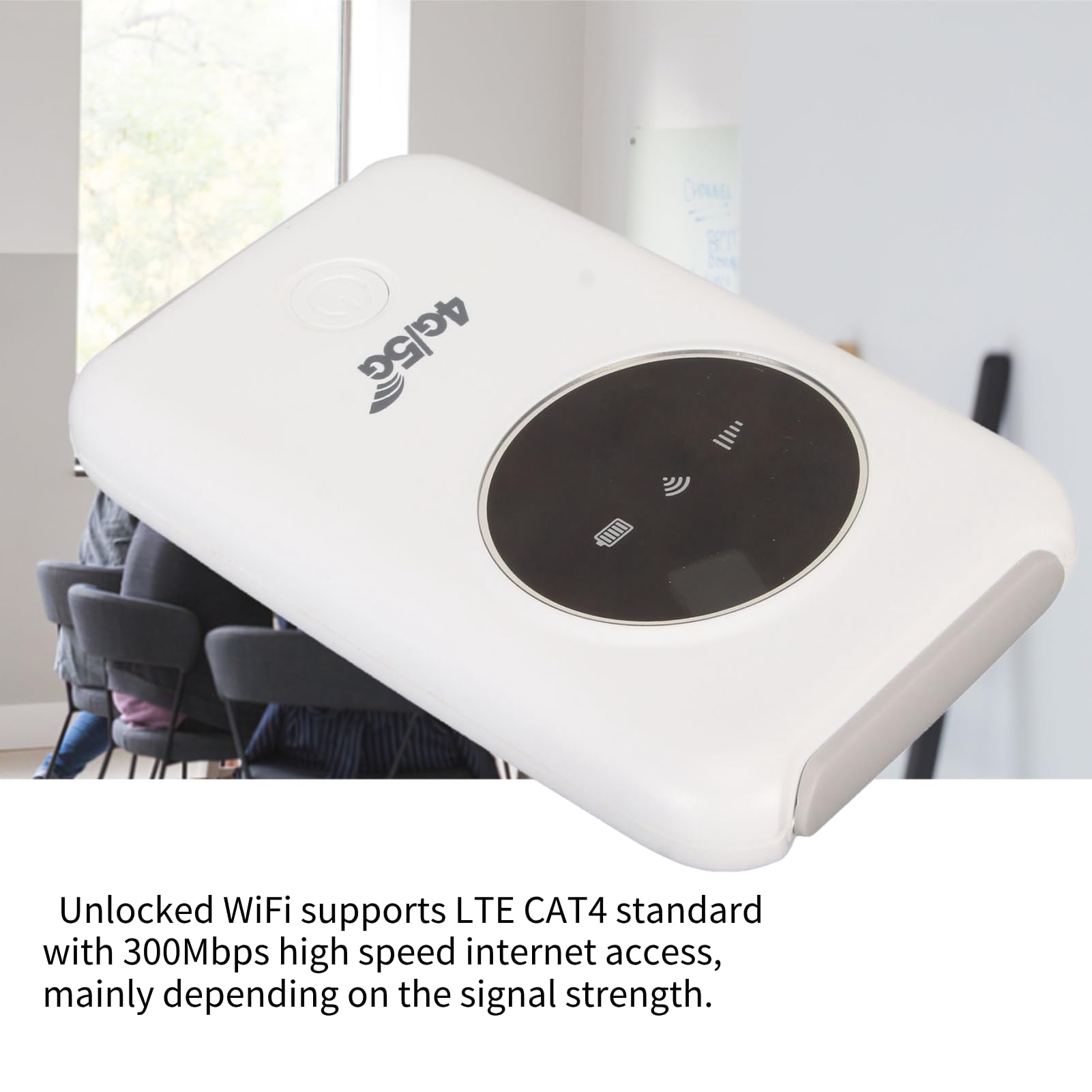 Dpofirs Módem WiFi USB 4G LTE, Enrutador WiFi 5G Móvil Desbloqueado de 300 Mbps con Ranura para Tarjeta SIM, Punto de Acceso Móvil de Bolsillo, Punto de Acceso WiFi Portátil de Viaje