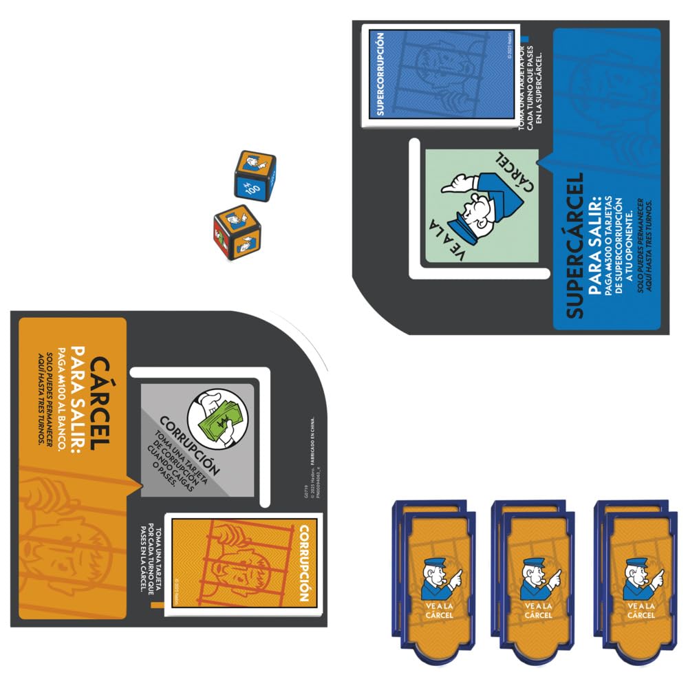 Hasbro Gaming Juego de Mesa Monopoly EXPANSIÓN Ve a la cárcel, Añade al clásico Juego Monopoly, Juegos Familiares, Edad 8+, 40 Minutos.