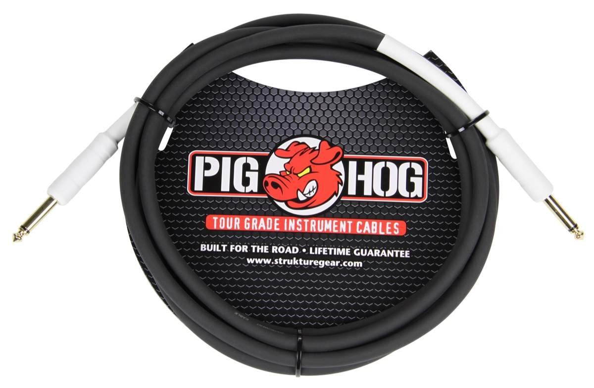 Cable para Guitarra Pig Hog PH10R Rojo de Alto Rendimiento 10 Pies Derecho-Angulo