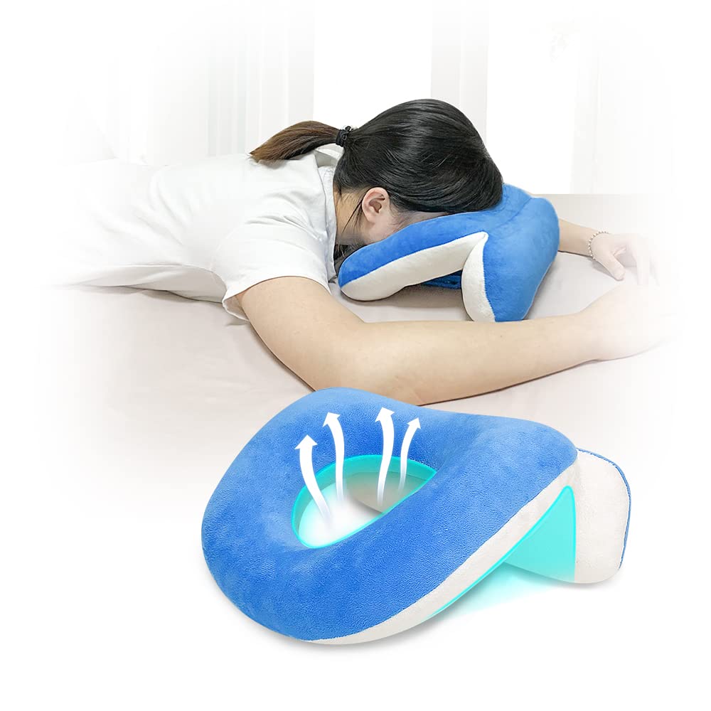 Almohada Facial con Agujero para la Cara, Ideal para Después de Cirugía Ocular y Descanso en Posición Boca Abajo