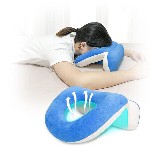 Almohada Facial con Agujero para la Cara, Ideal para Después de Cirugía Ocular y Descanso en Posición Boca Abajo