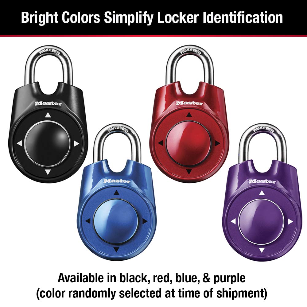 Candado de Combinación de Dial de Velocidad Master Lock Varios Colores 1 Paquete