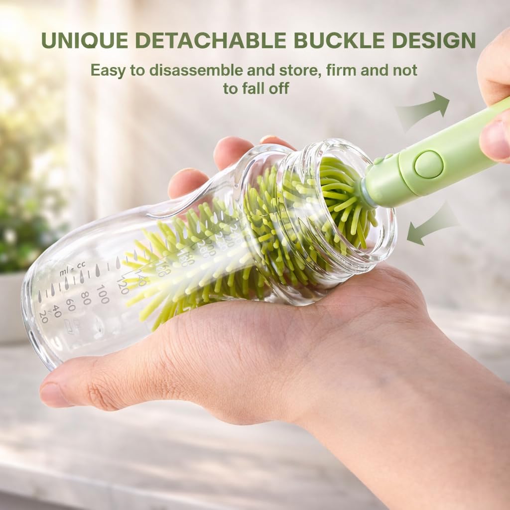 Cepillo para Polvo de Limpieza para Botellas de Viaje (Blanco)