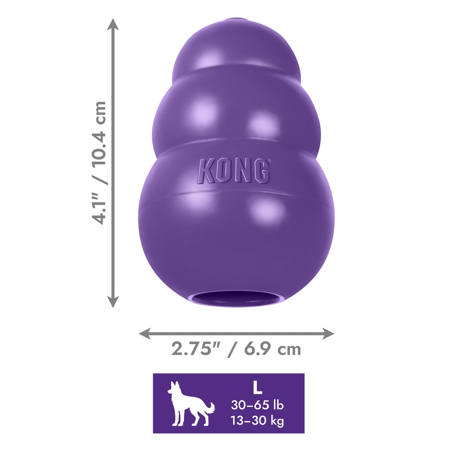Kong Senior Dog Toy, Large, Purple