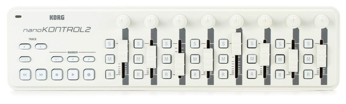 Korg nanoKONTROL 2-WH Sintetizador de tamaño compacto con conexión de USB, color Blanco