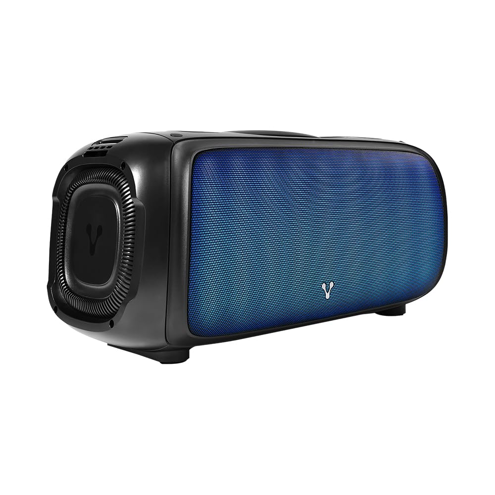 Bocina Portátil Bluetooth Vorago TWS Exterior Recargable con Micrófono y Control Remoto