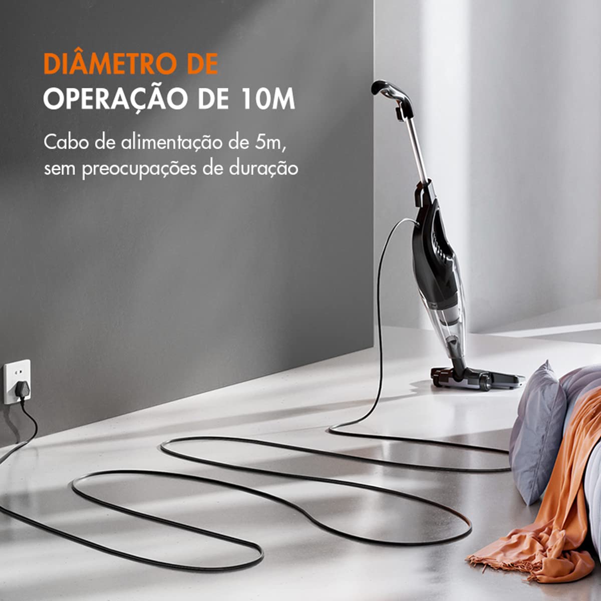 Gaabor Aspiradora Vertical 2 en 1 GVCW-M15A de 1.5 litros, Potencia de 650 Watts y 16 mil Pascales de Succion, Color Negro