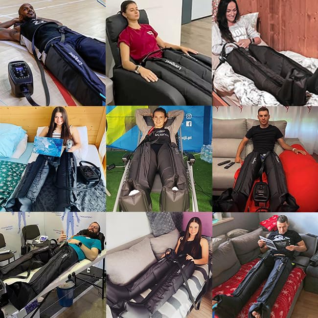 Longest Botas de Presoterapia Casa Profesional, Masajeador Piernas Compresion Aire, Presoterapia Drenaje Linfatico Completo, Botas Masaje de Compresion Para Circulacion y Celulitis - Tamaño S