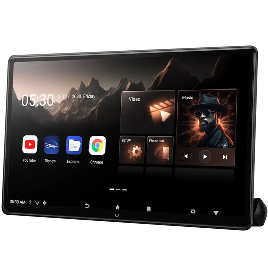 Monitor de Reposacabezas Android 4K 15.6 Pulgadas para Coche con Pantalla Táctil y Enlace Inalámbrico