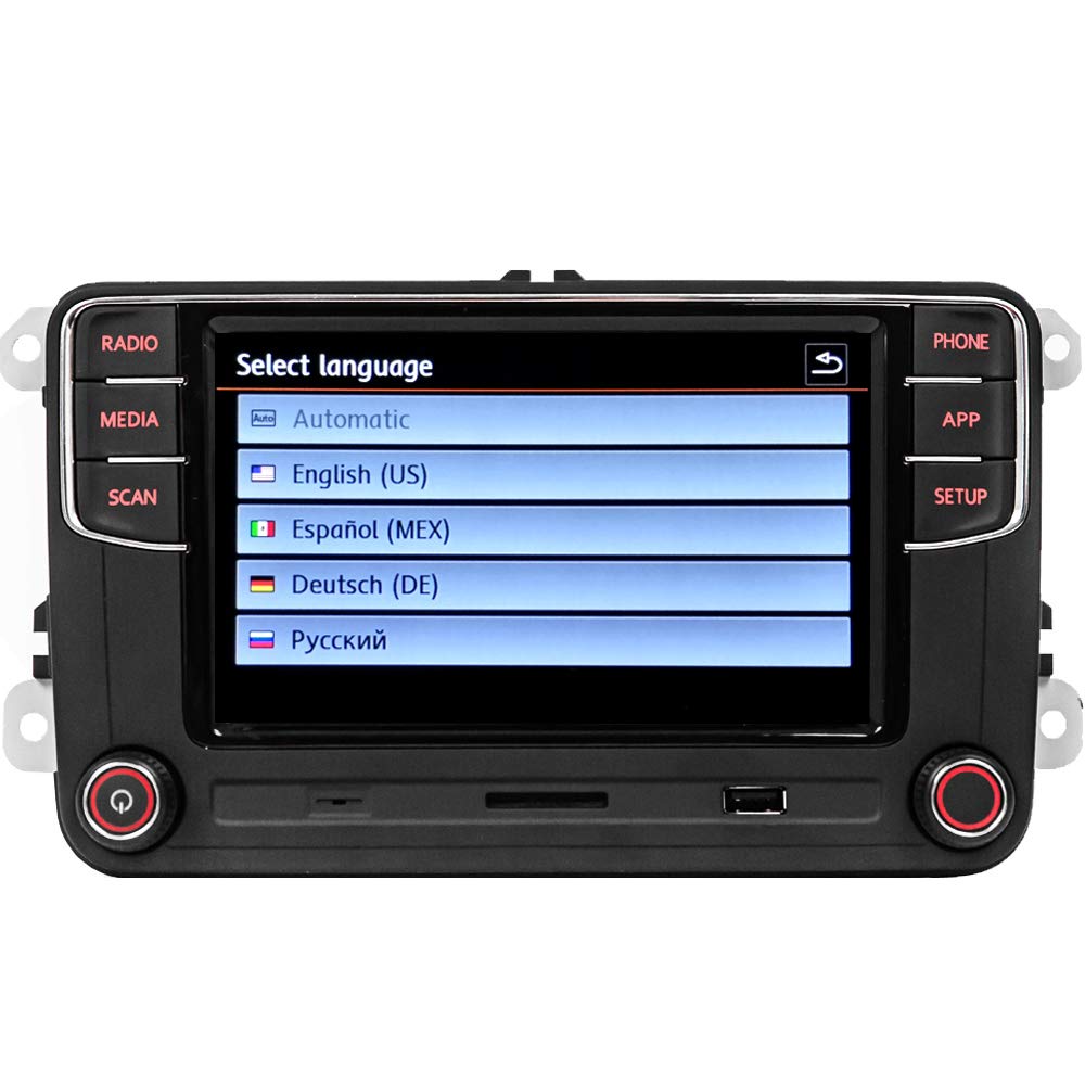 SCUMAXCON - Estéreo para auto de 6.5 pulgadas, RCD360 PROII RCD330, Carplay, Android Auto, Bluetooth, USB, SD, RVC, FM, para VW Golf MK5, MK6, Passat, Jetta CC EOS (cámara de reversa activada)